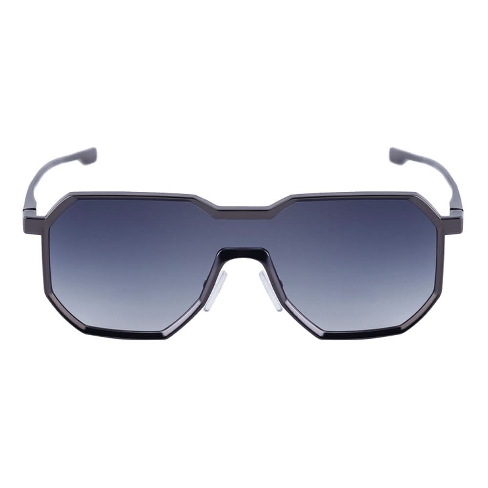 Punk style one piece large frame polygonal trendy sunglasses