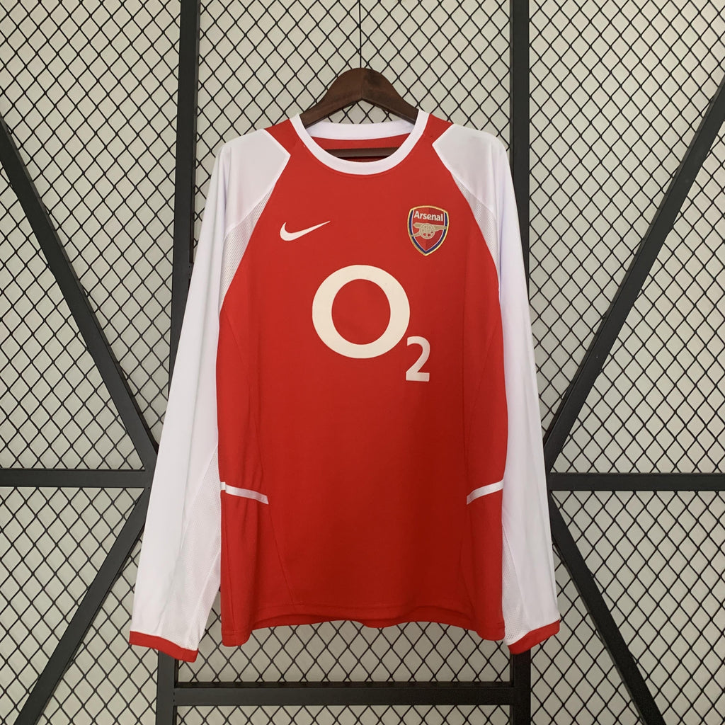 Arsenal Retro Jersey home 2002/04 - Long Sleeve