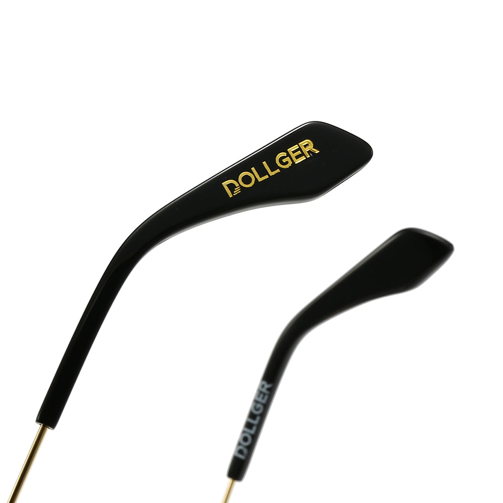 Dollger Aviator Square Black Grey Sunglasses