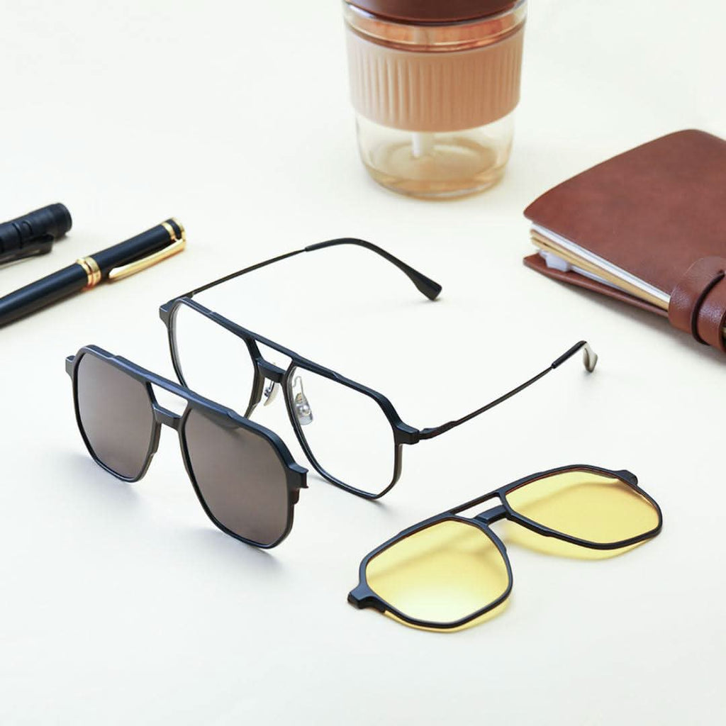 Clip On Sunglasses 3 in 1