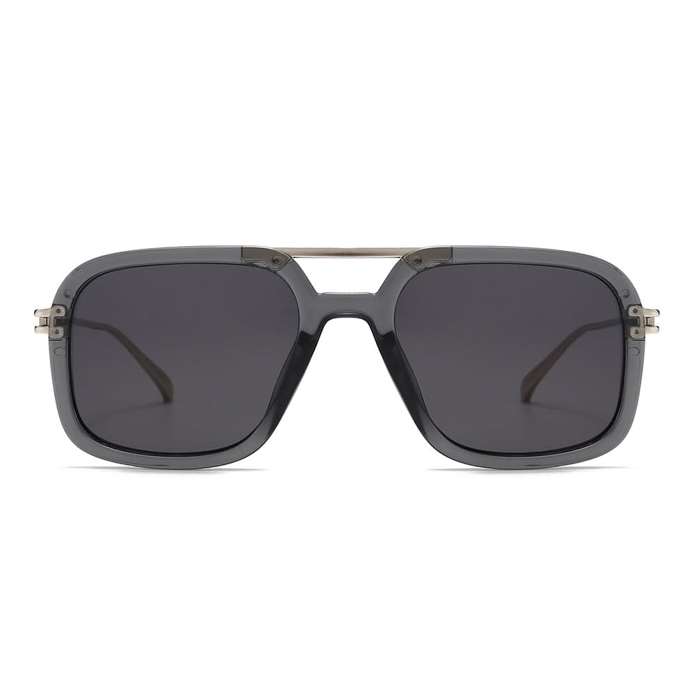 Dollger Oversized Square Aviator Tinted Sunglasses