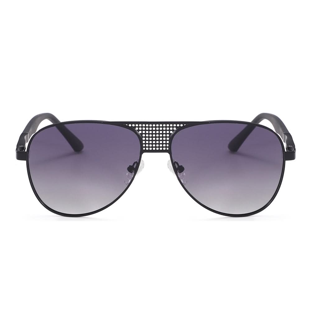 Dollger Silver and Lavender Gradient Aviator Sunglasses