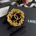 Golden Rice Ear Brooch