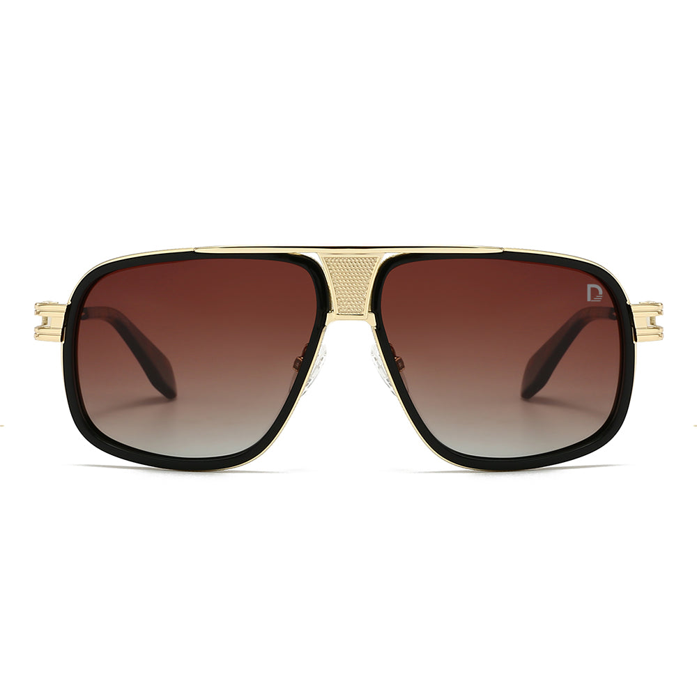 Dollger Aviator Square Black Grey Sunglasses