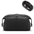 TOPEAST Travel Makeup Bag Cosmetic Bags for Women, 3 Pcs Set Make Up Toiletry Bag with Removable Zip Pouch, Waterproof Leather Makeup Brush Organizer for Travel Essentials, Black