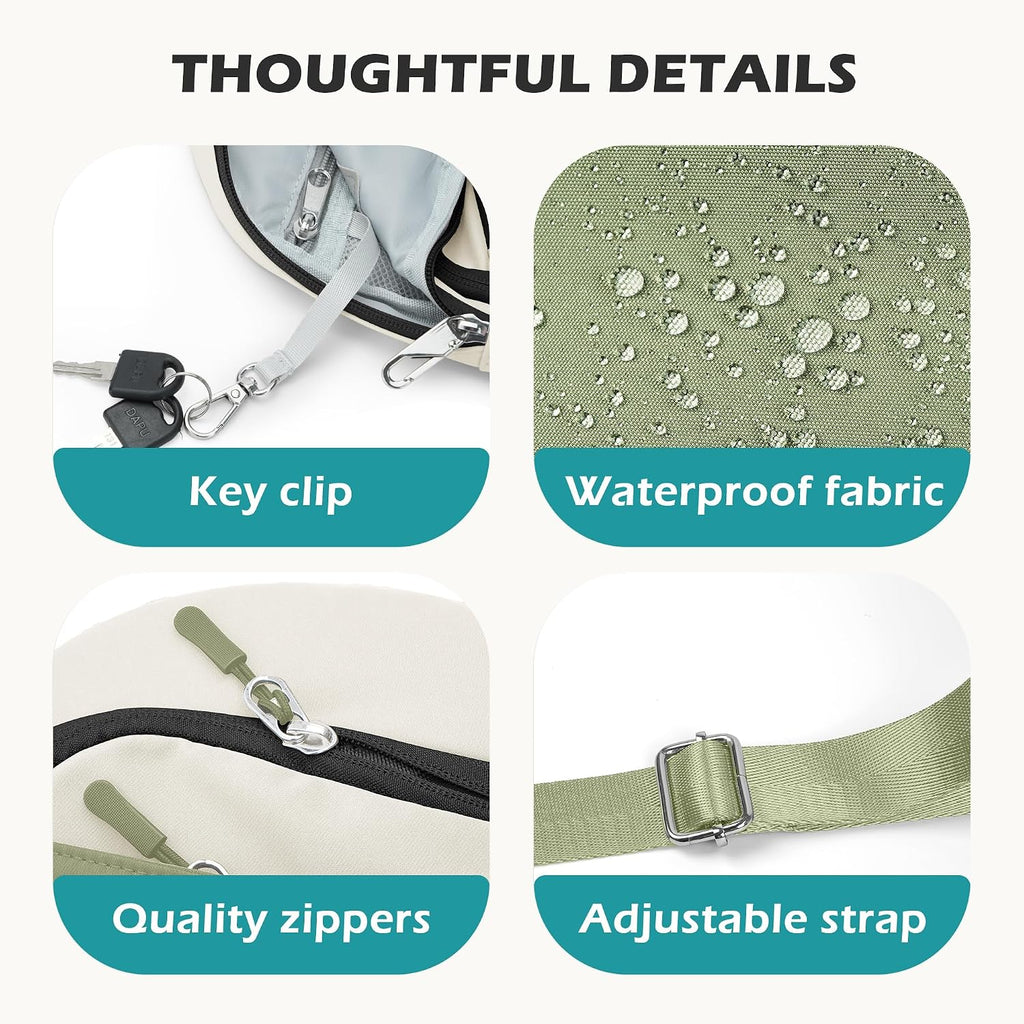 TOPEAST Anti Theft Crossbody Bags for Women Men, Small Sling Crossbody Bag Travel Purse Shoulder Wallet with RFID Blocking