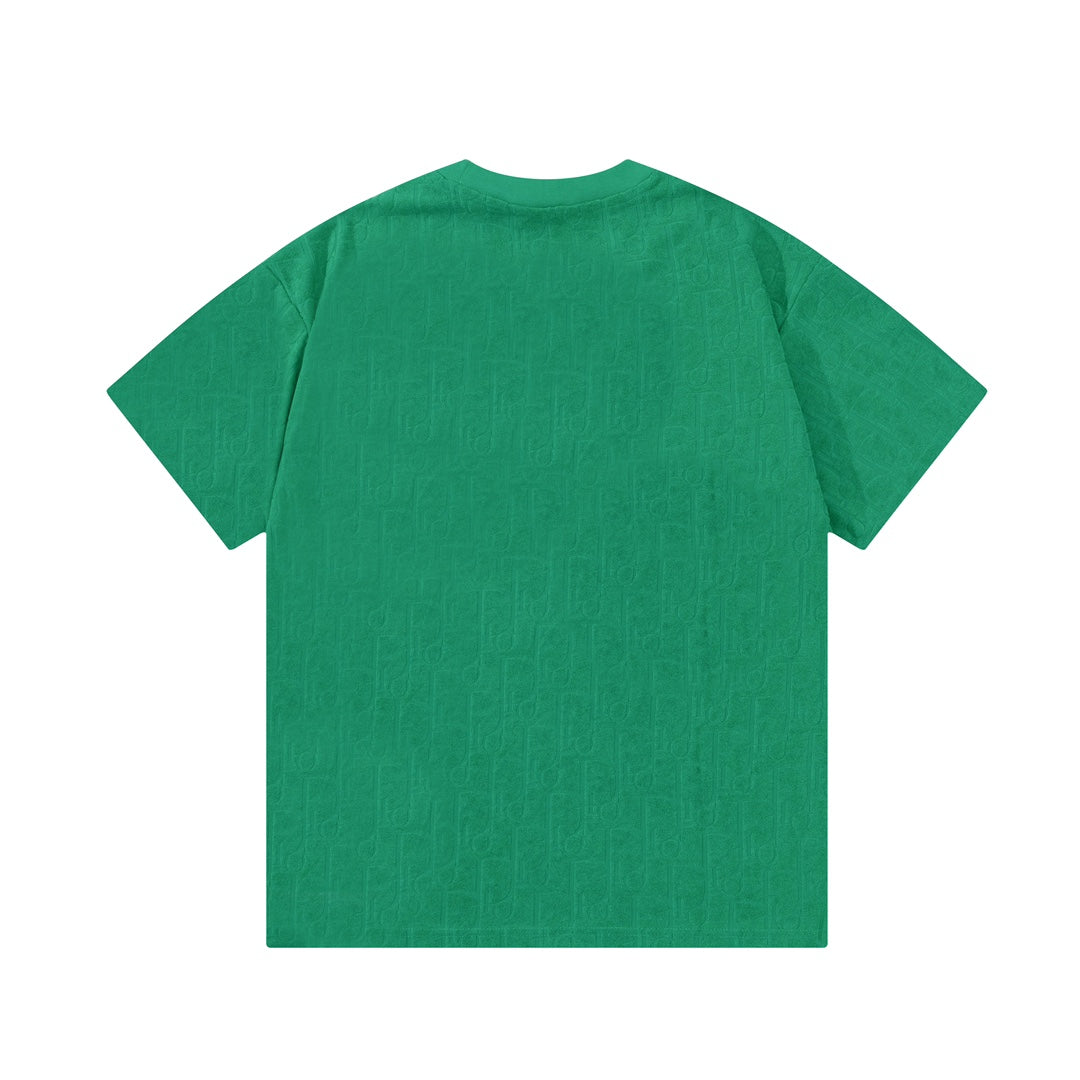 Jacquard towelling T-shirt
