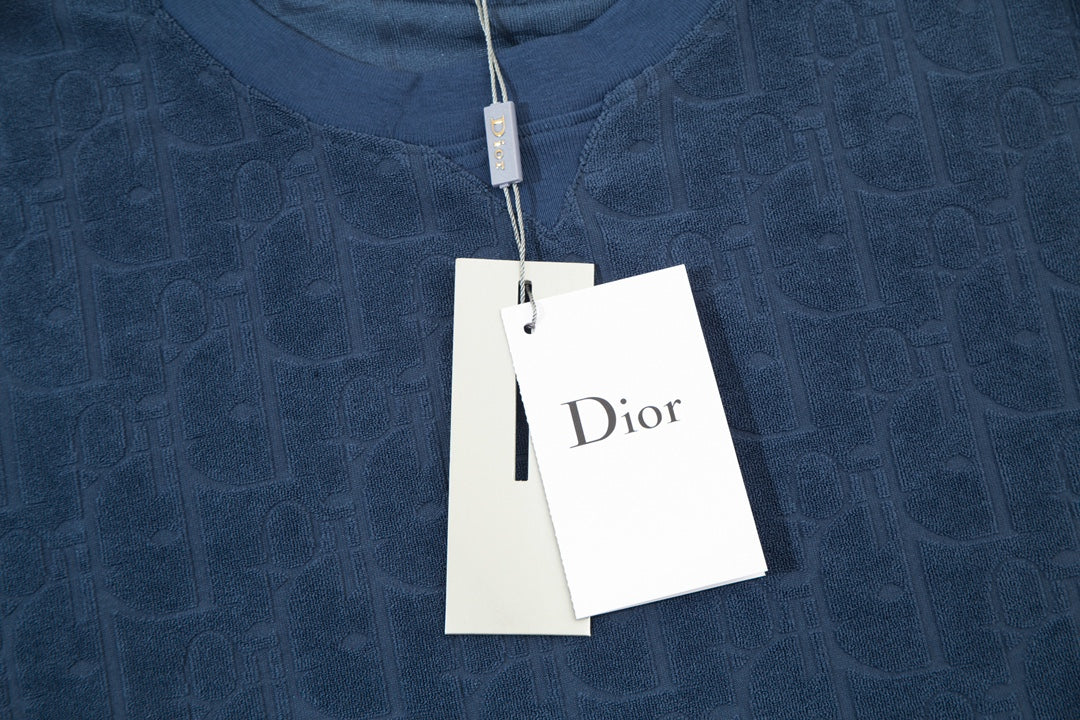 Jacquard towelling T-shirt
