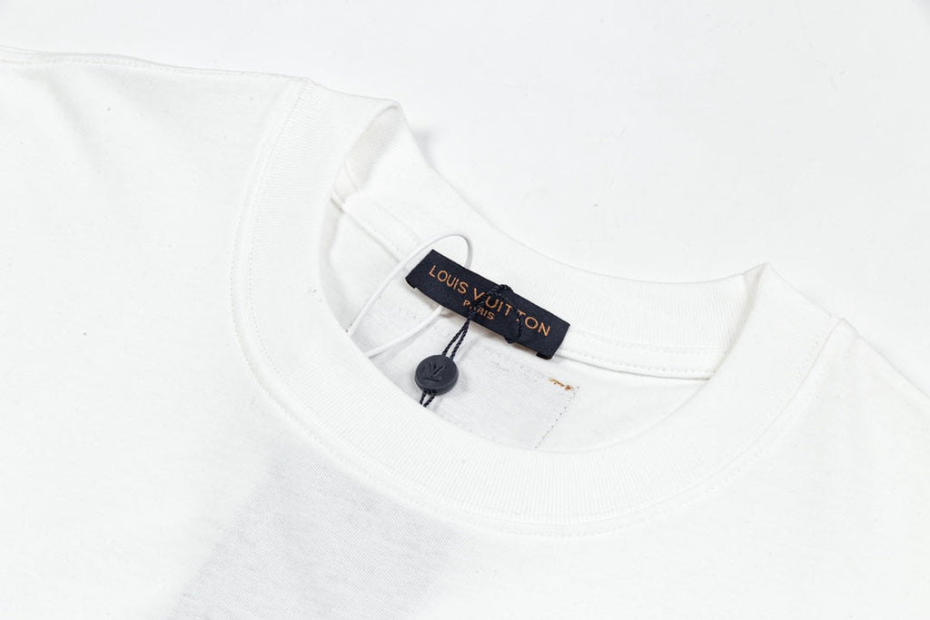 Pearl embroidered cotton T-shirt